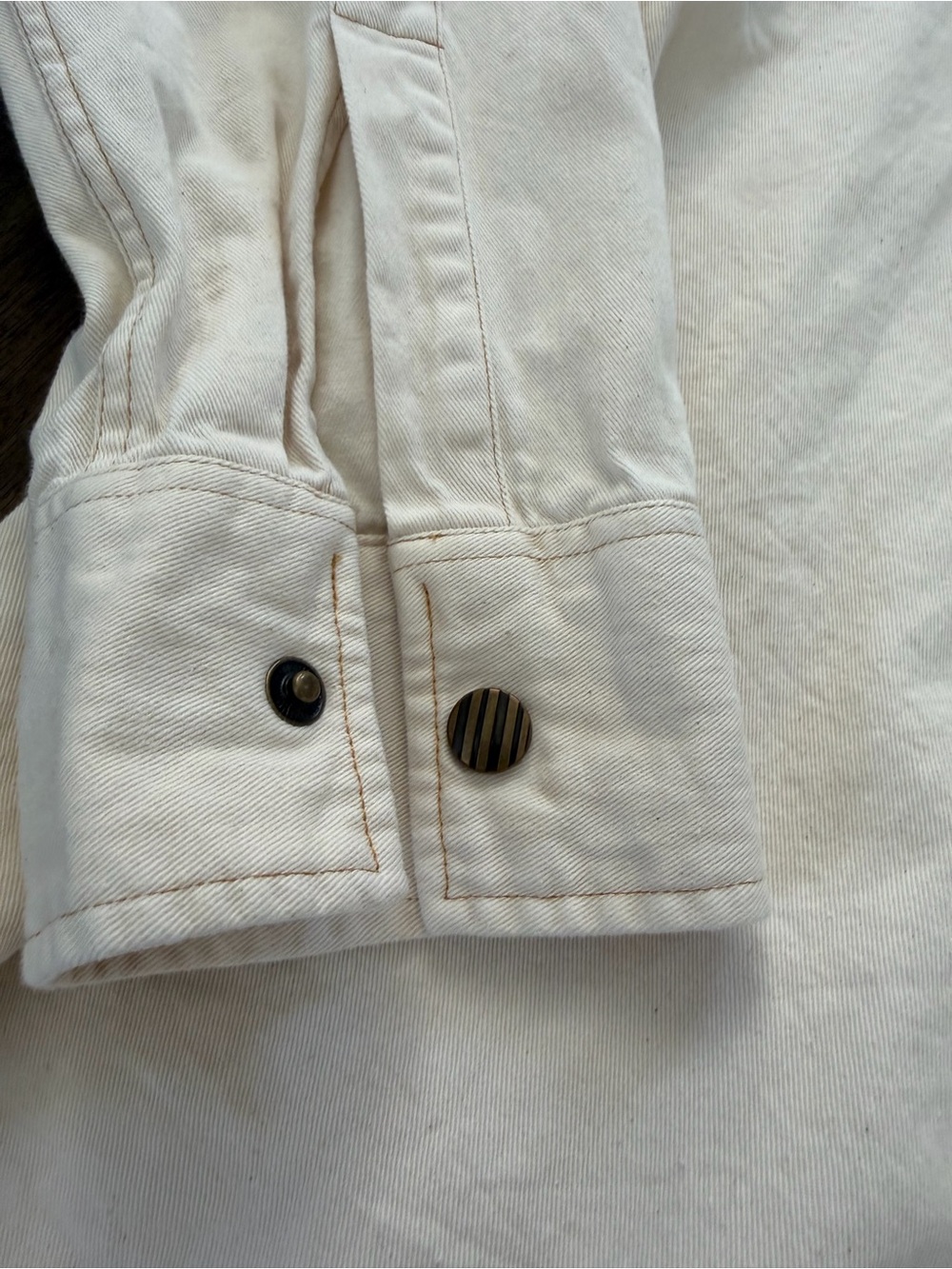 Billy Reid Shoals Shirt Men’s XL Tan Snap Front Long Sleeve - Picture 5 of 8